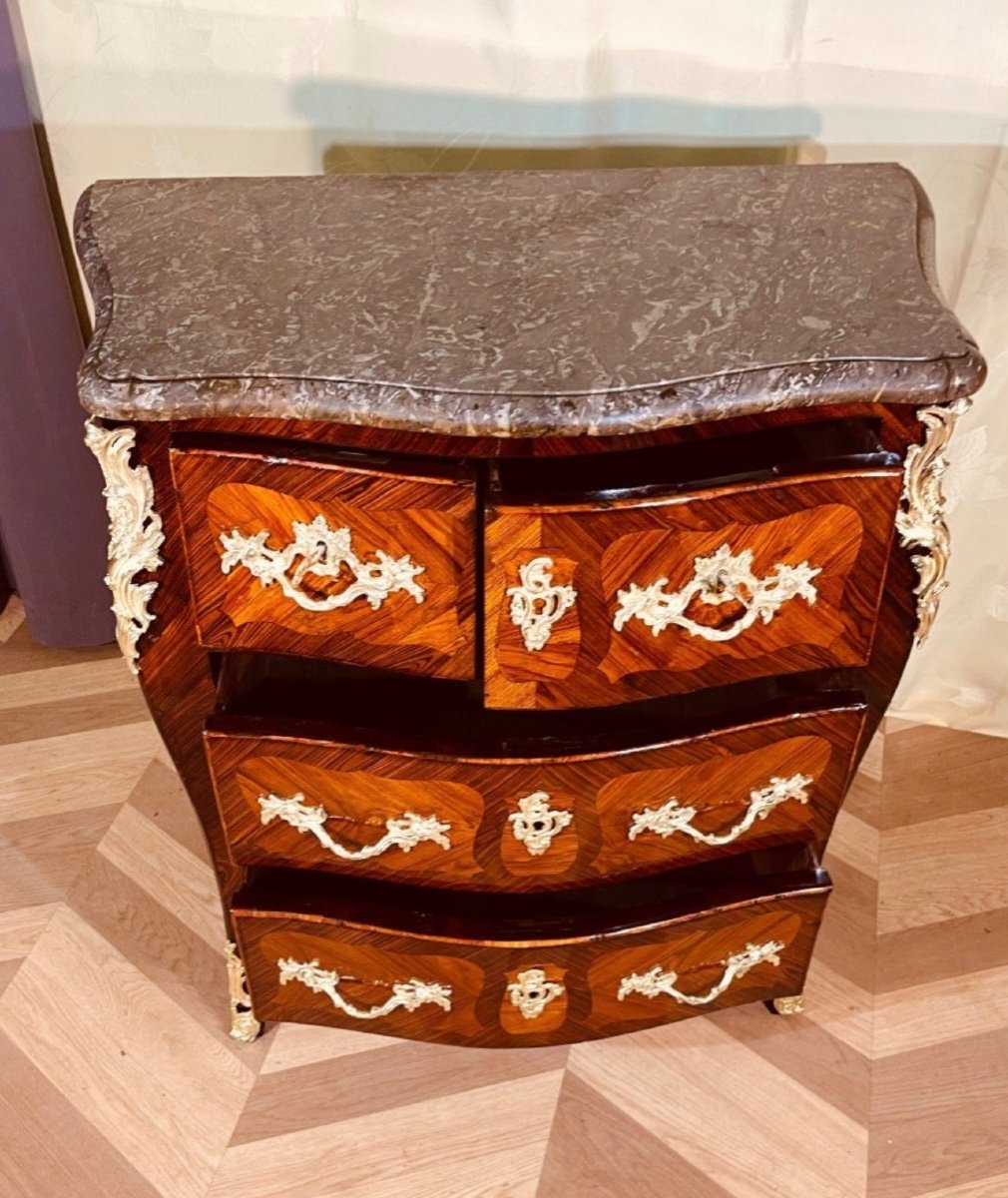 Commode Louis 15 Estampillée J. POPSEL , 18eme -photo-1