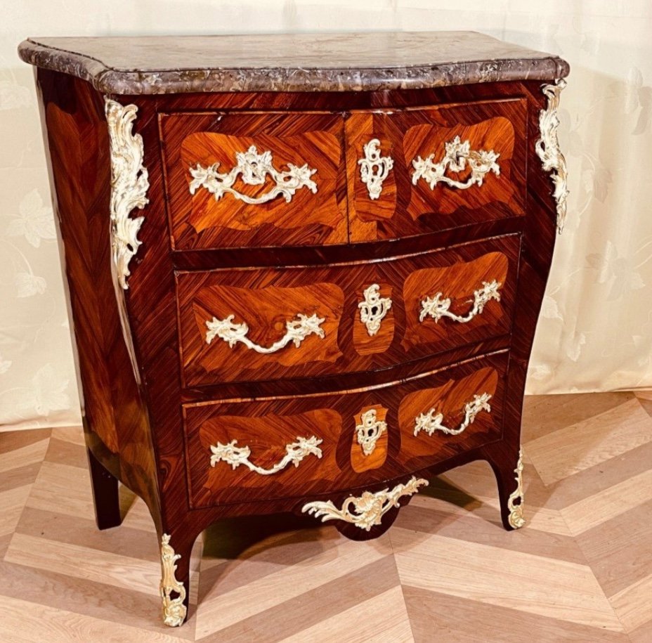 Commode Louis 15 Estampillée J. POPSEL , 18eme -photo-3