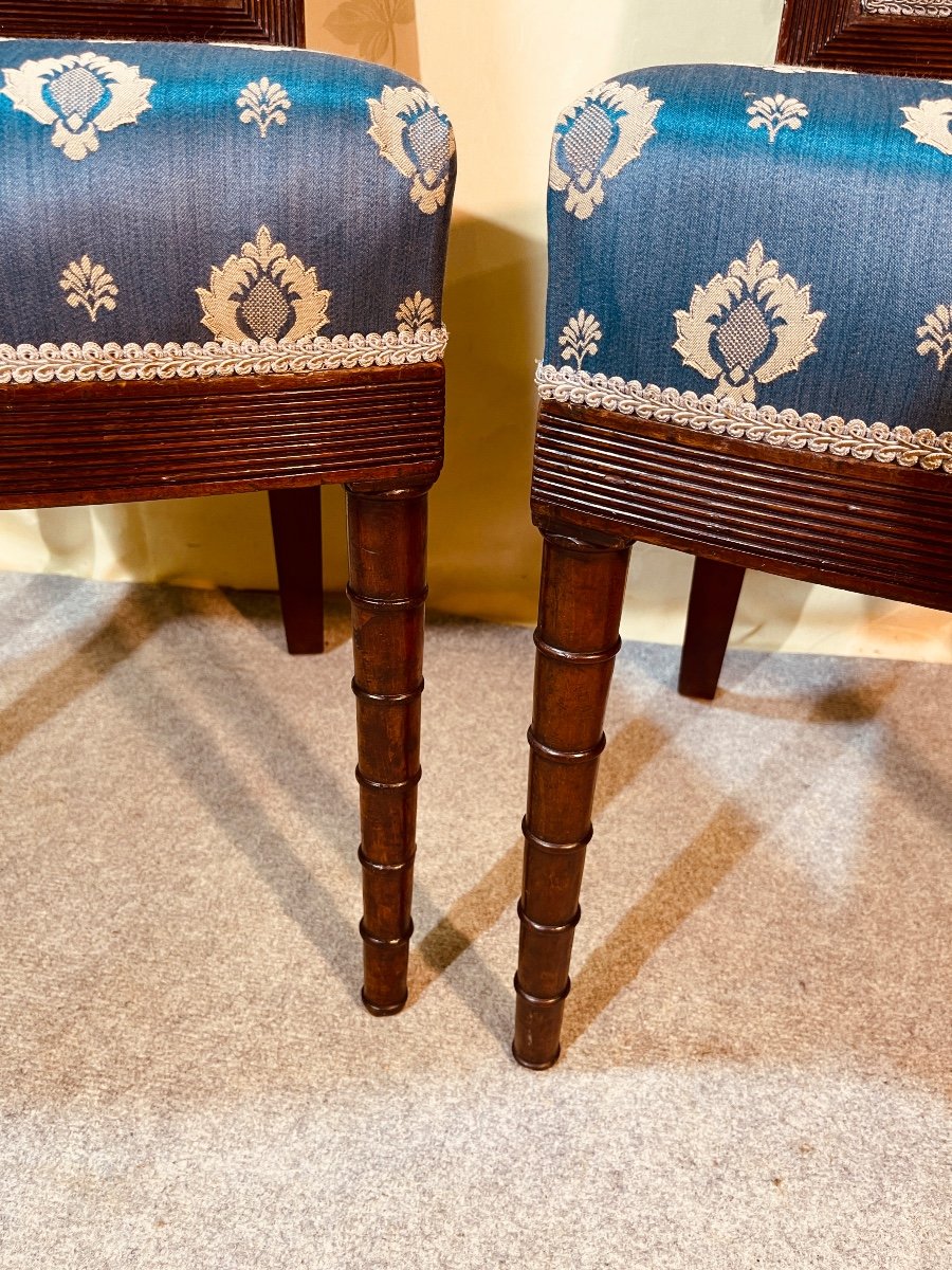 Jacob Desmalter (attr), Pair Of Mahogany Chairs, 19th Century -photo-2