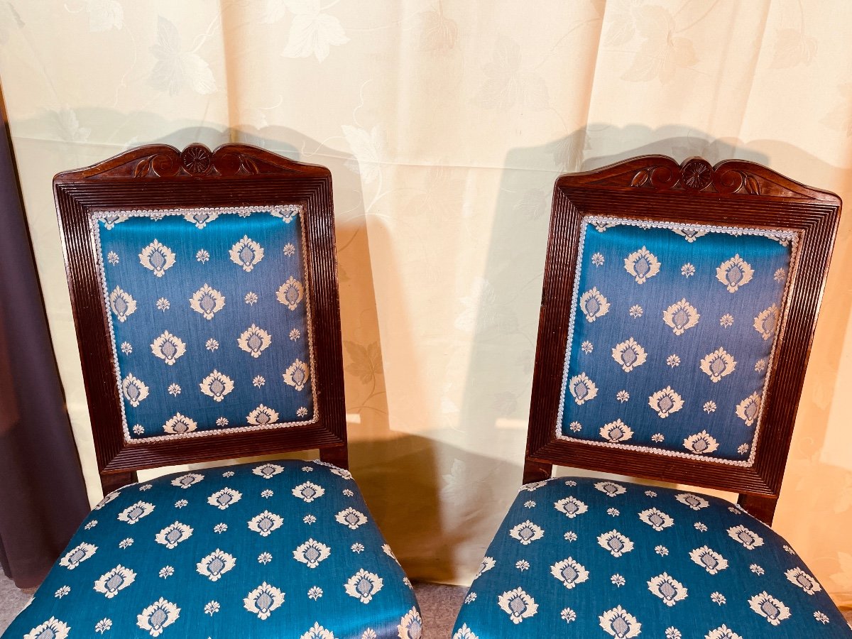 Jacob Desmalter (attr), Pair Of Mahogany Chairs, 19th Century -photo-1