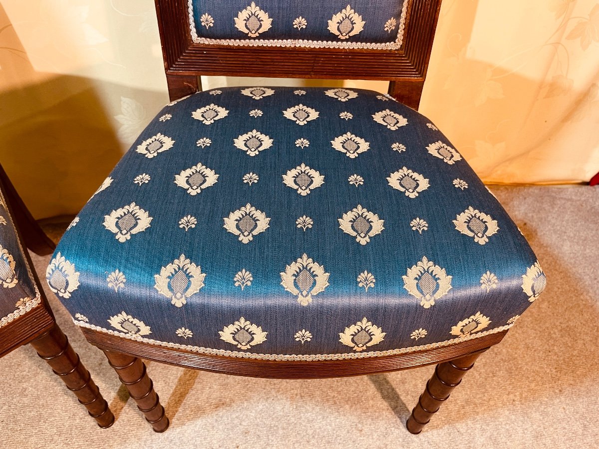 Jacob Desmalter (attr), Pair Of Mahogany Chairs, 19th Century -photo-3