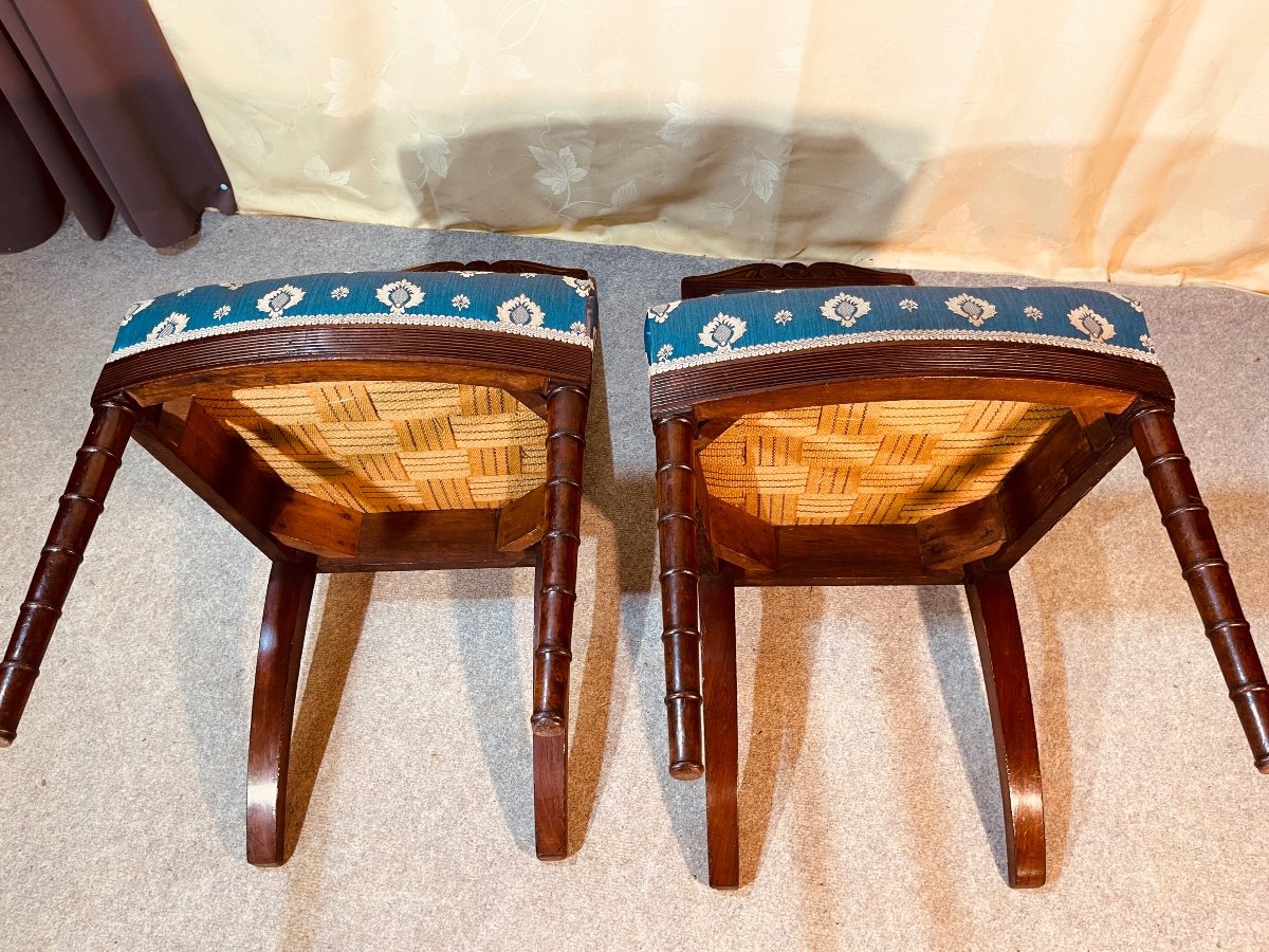 Jacob Desmalter (attr), Pair Of Mahogany Chairs, 19th Century -photo-5