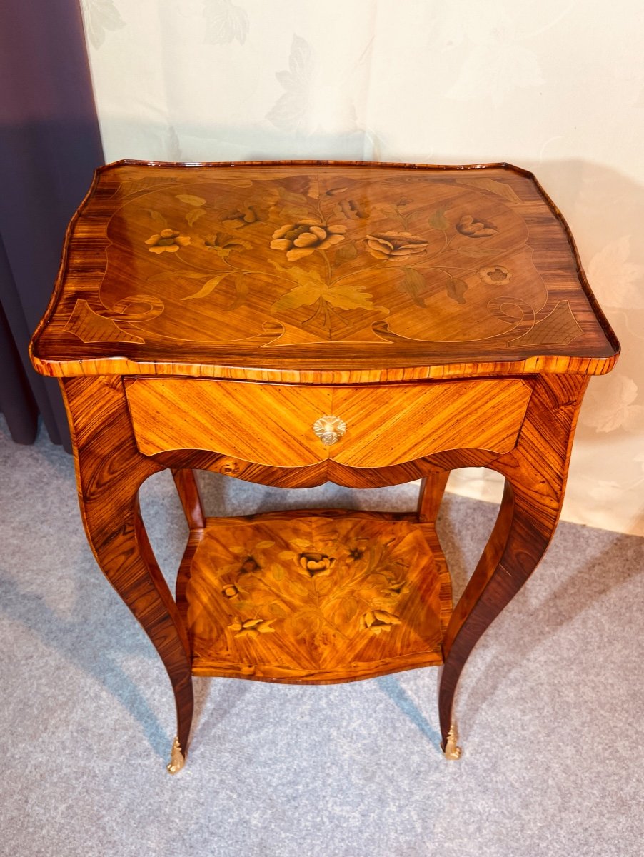 Table De Salon En Marqueterie , 18eme Siècle 