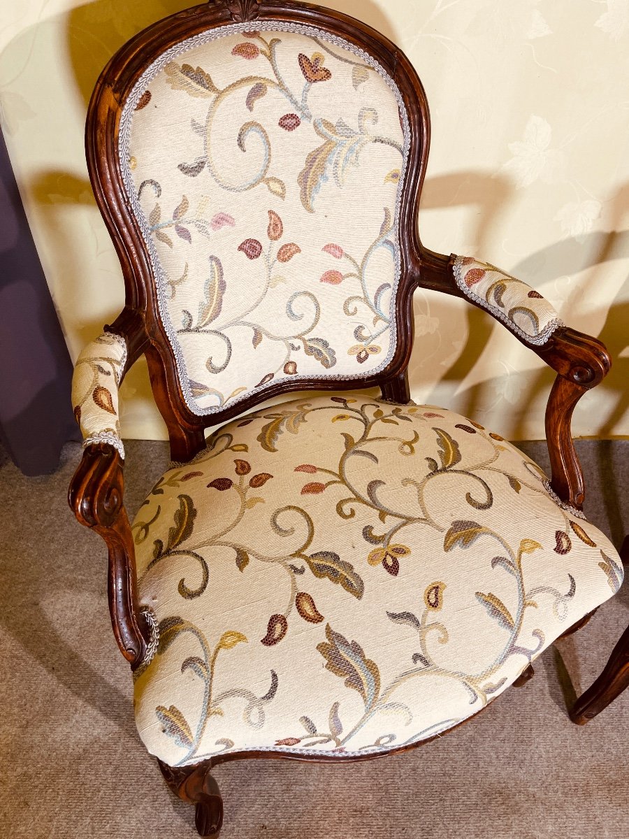 Pair Of Armchairs Stamped D. Julienne, 18th Century -photo-1