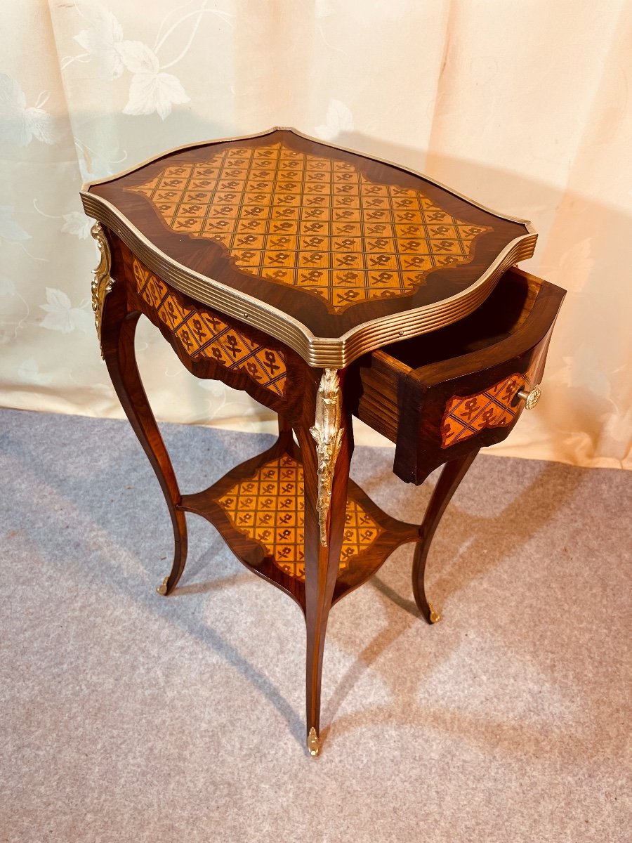 19th Century Marquetry Coffee Table -photo-4