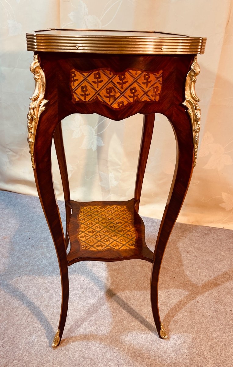 19th Century Marquetry Coffee Table -photo-3