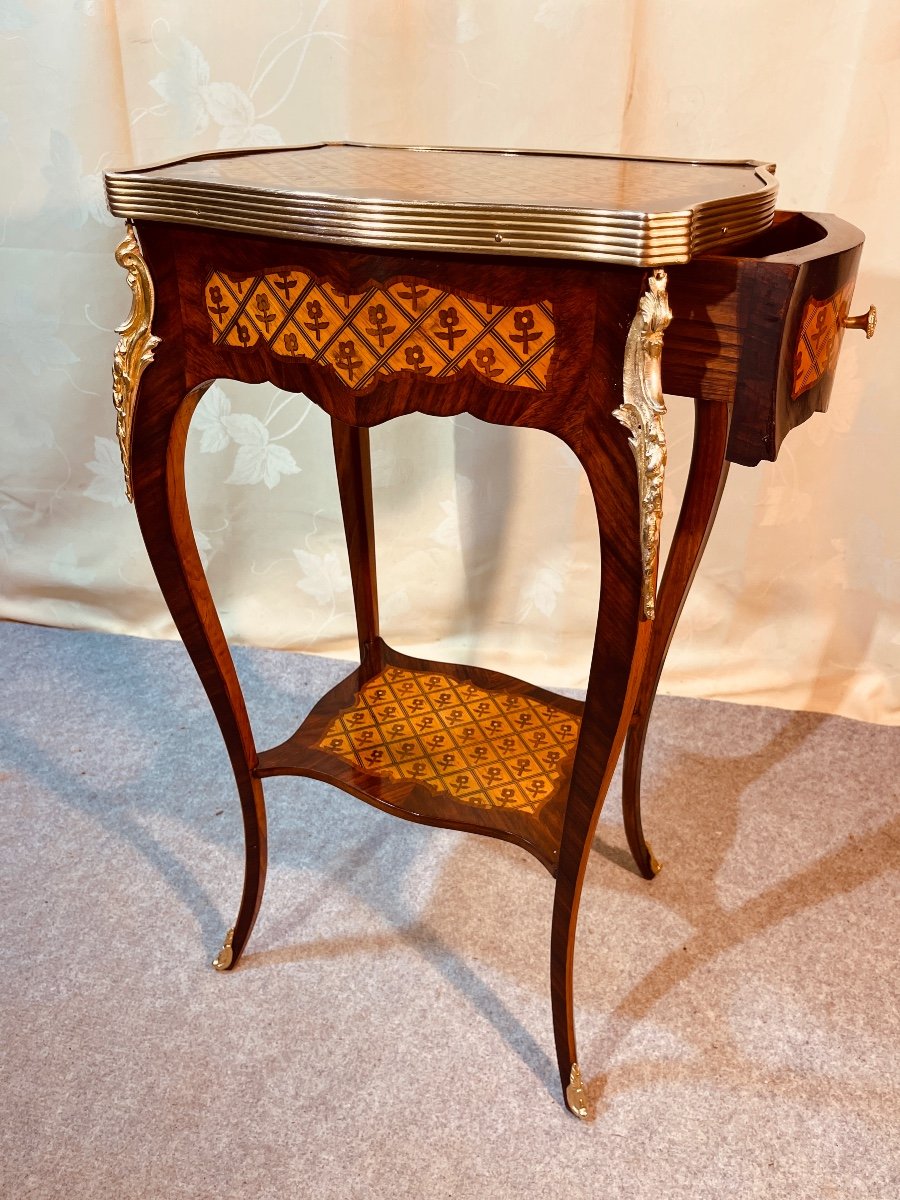 19th Century Marquetry Coffee Table -photo-5