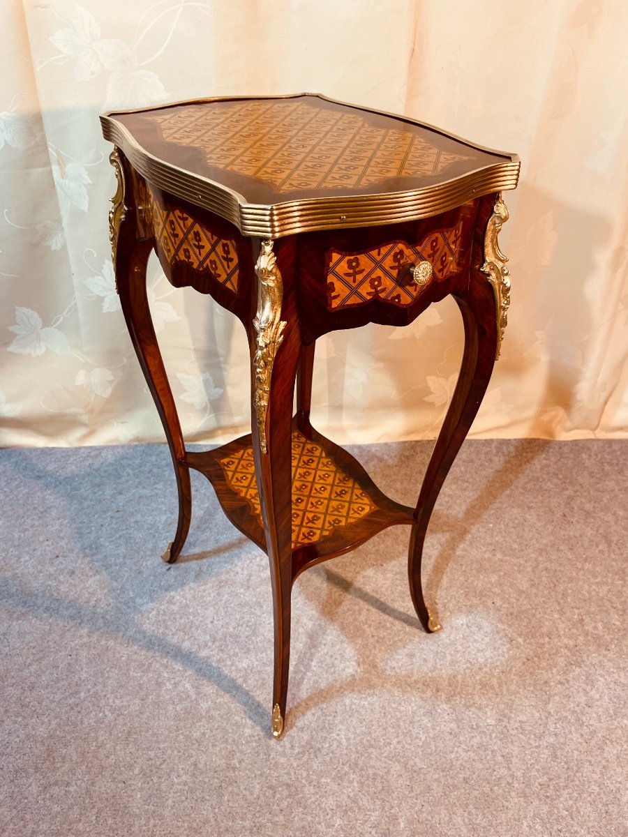 19th Century Marquetry Coffee Table -photo-6