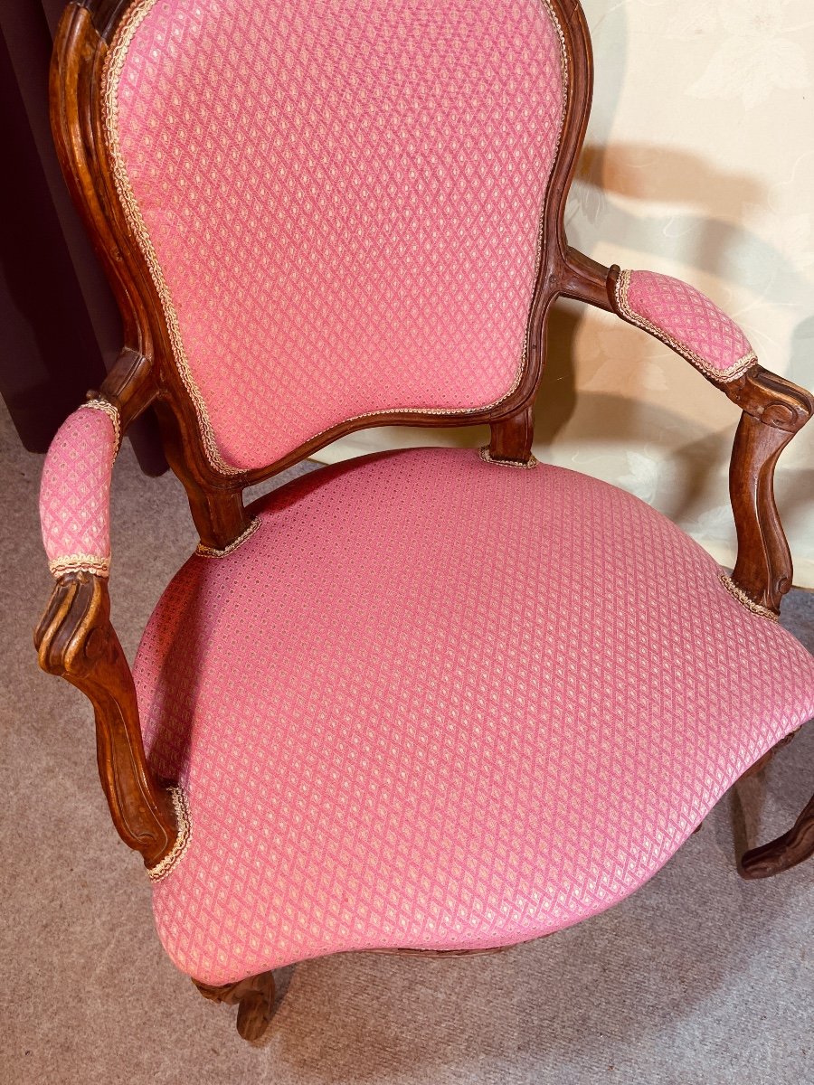 Paire De Fauteuils Louis XV , époque 18eme Siècle -photo-6