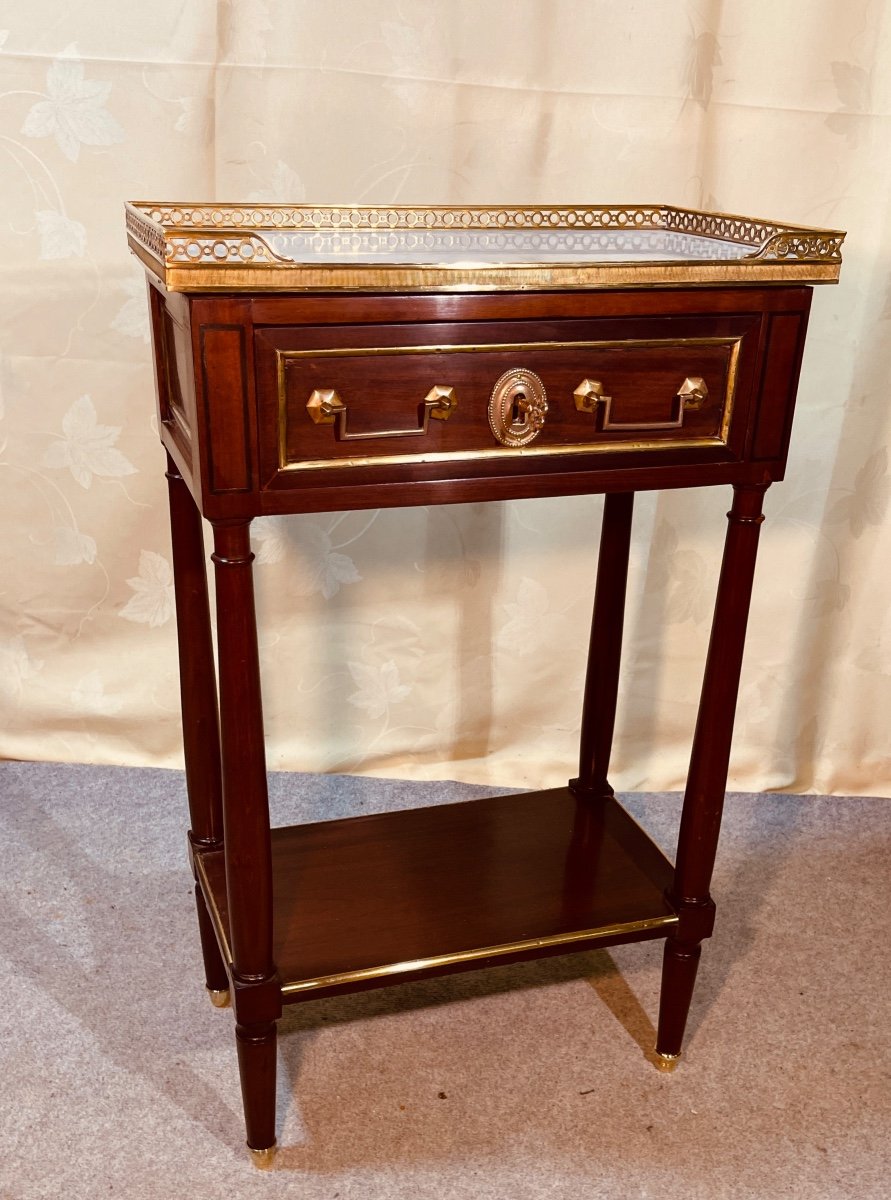 Louis 16 Mahogany Chest Of Drawers, Late 18th Century -photo-4