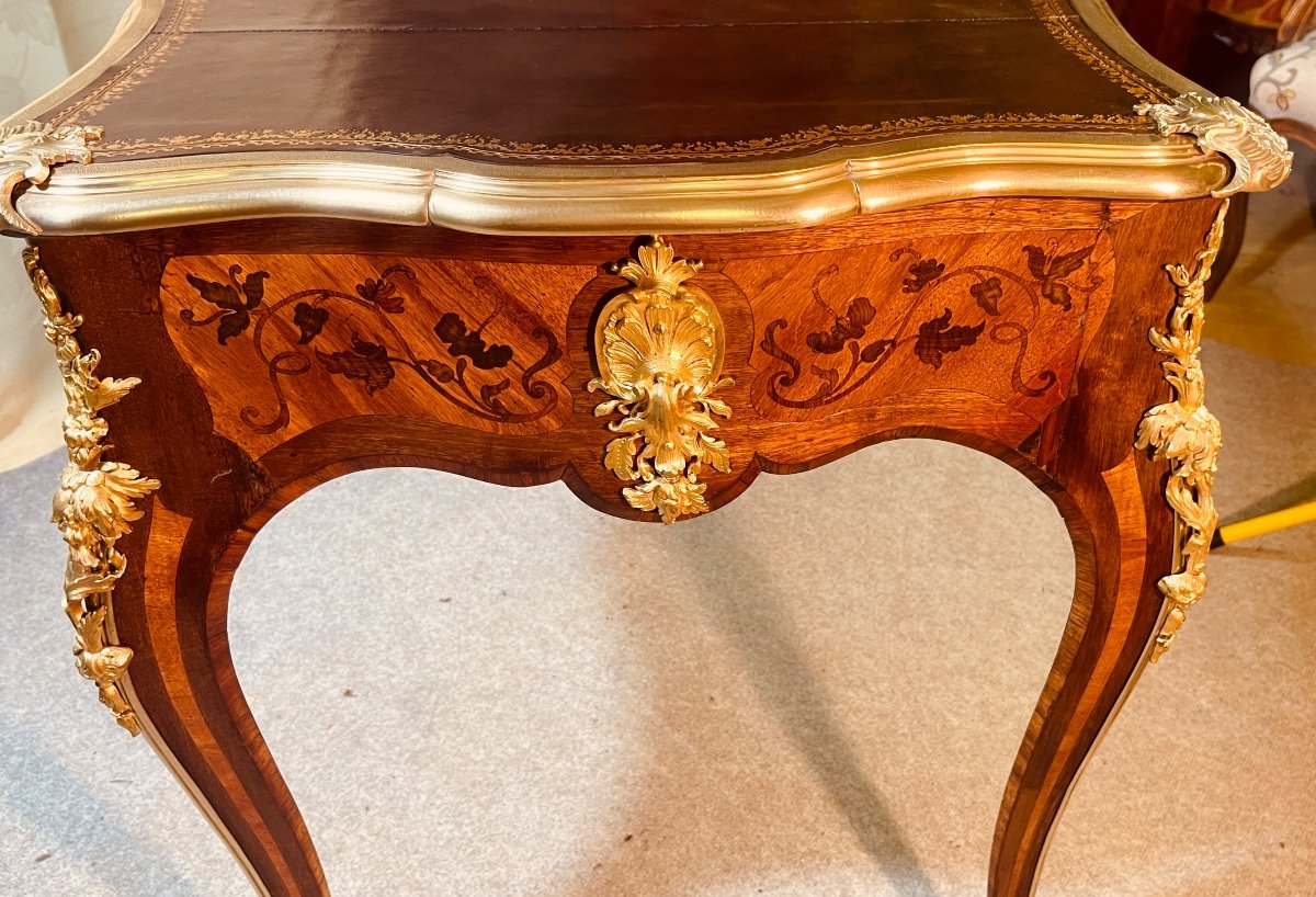 Louis XV Desk With Mustaches, 19th Century -photo-1