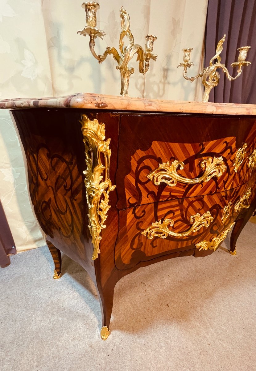 Louis XV Chest Of Drawers, Bvrb Stamp, 18th Century -photo-4