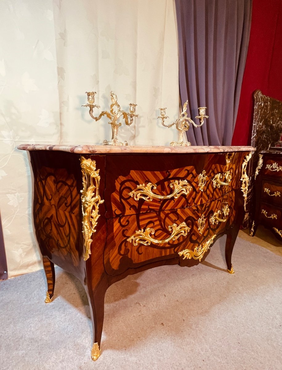 Louis XV Chest Of Drawers, Bvrb Stamp, 18th Century -photo-6