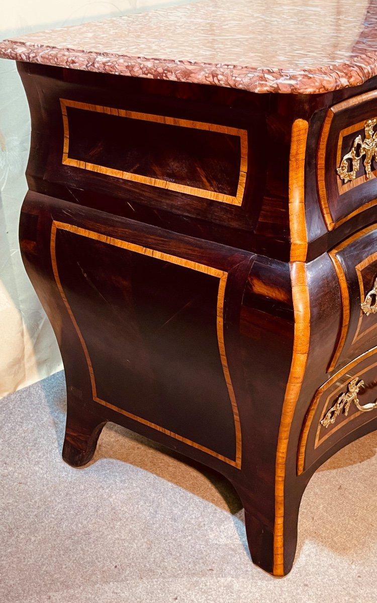 Louis 15 Tombeau Chest Of Drawers, 18th Century -photo-2