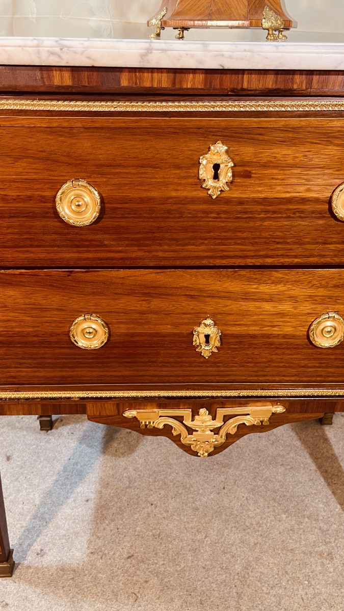 Louis XVI Chest Of Drawers In Mahogany, 18th Century -photo-2