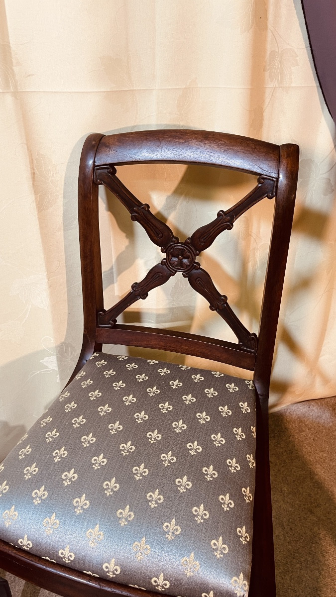 Set Of 4 Empire Period Chairs, 19th Century -photo-2