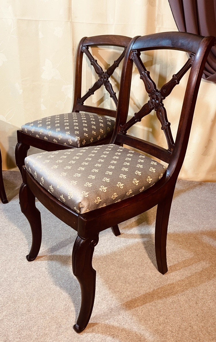 Set Of 4 Empire Period Chairs, 19th Century -photo-4