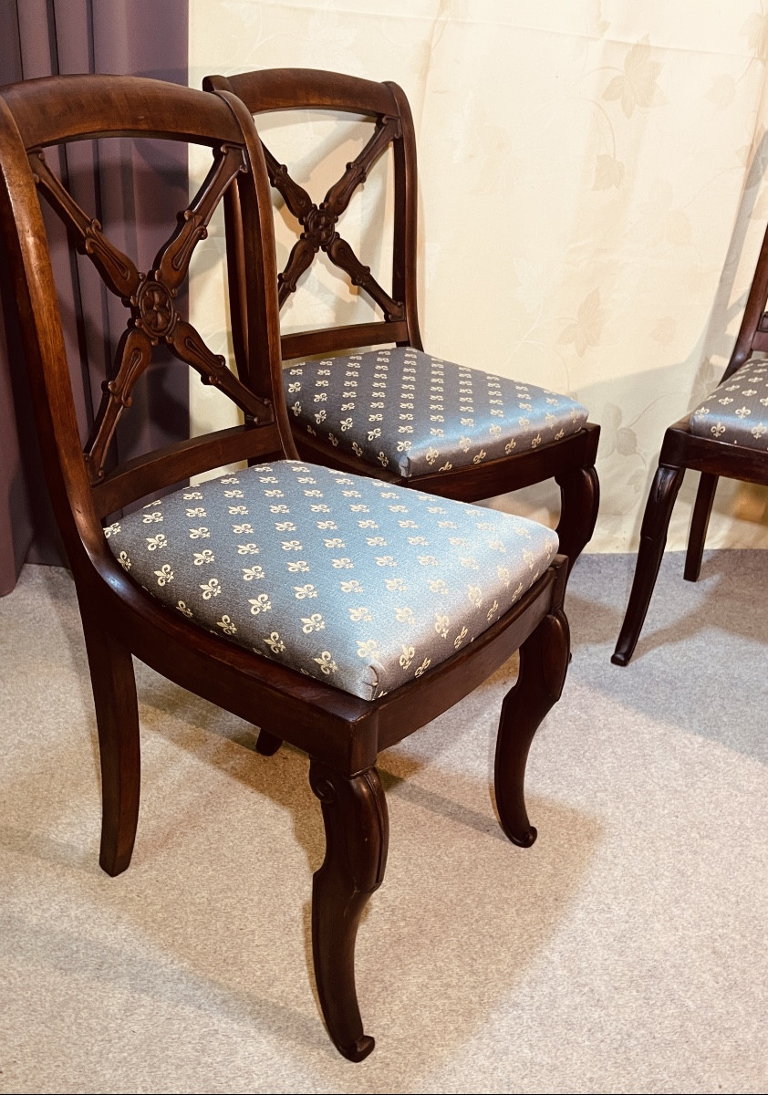 Set Of 4 Empire Period Chairs, 19th Century -photo-2