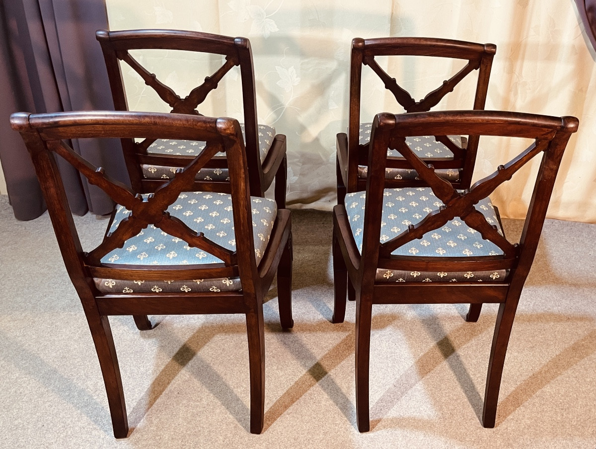 Set Of 4 Empire Period Chairs, 19th Century -photo-5