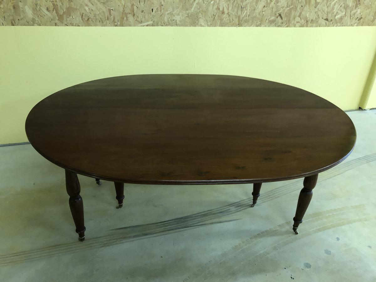 Grande Table 6 Pieds En Acajou , 1,80 M X 1,40 M , Epoque XIXe Siècle-photo-3