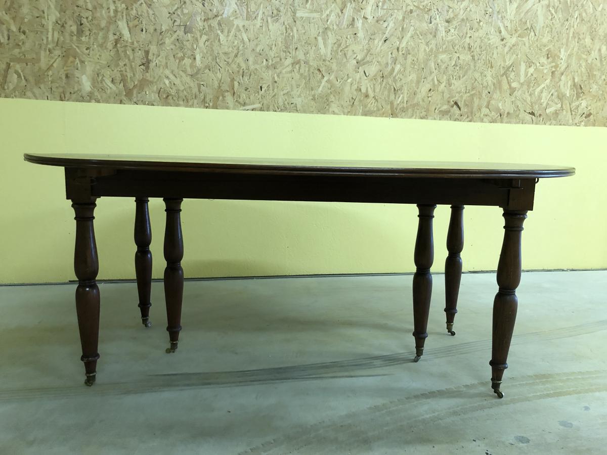 Grande Table 6 Pieds En Acajou , 1,80 M X 1,40 M , Epoque XIXe Siècle-photo-3