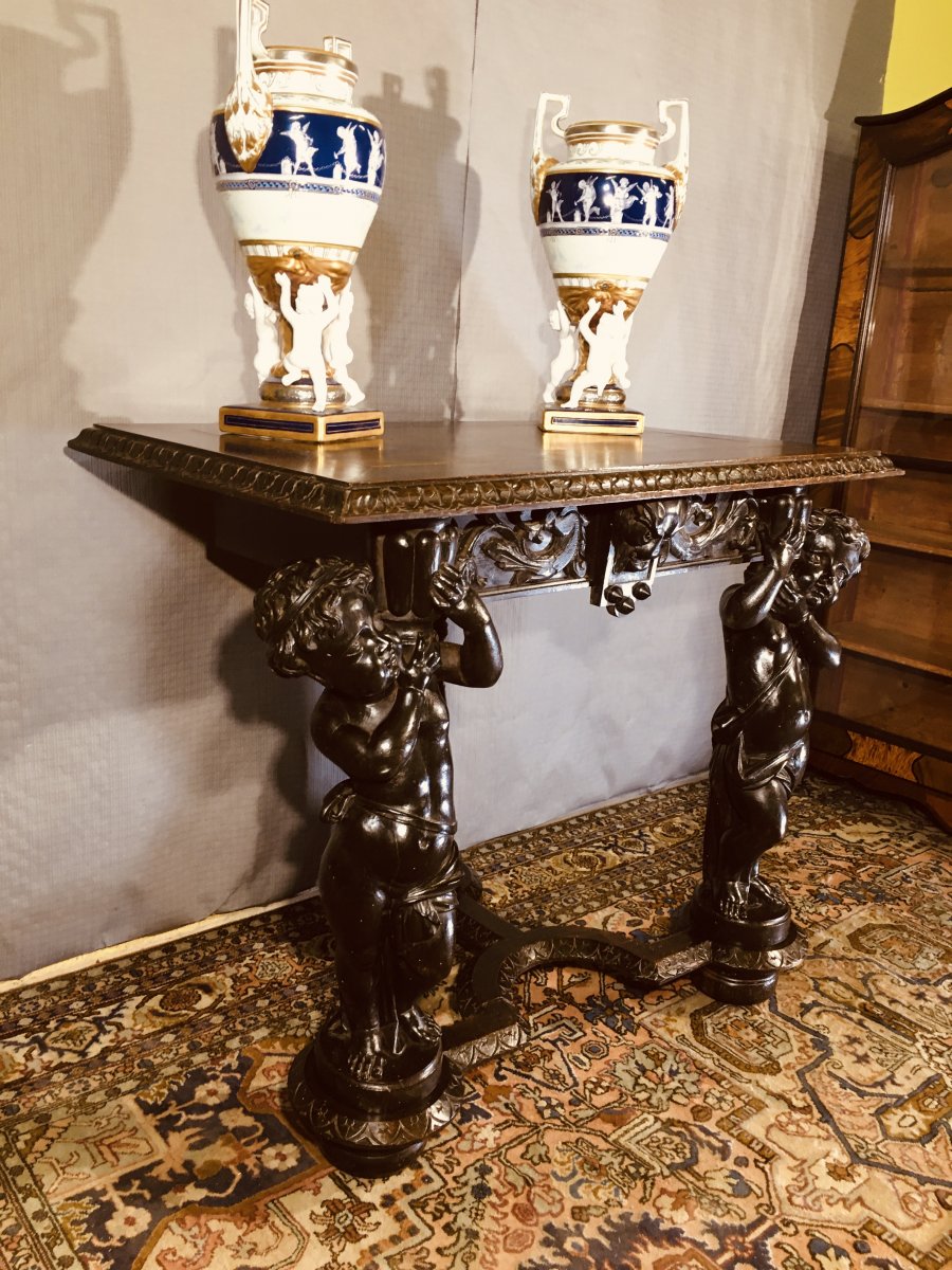 Console With Puttis, Early Nineteenth Century-photo-3