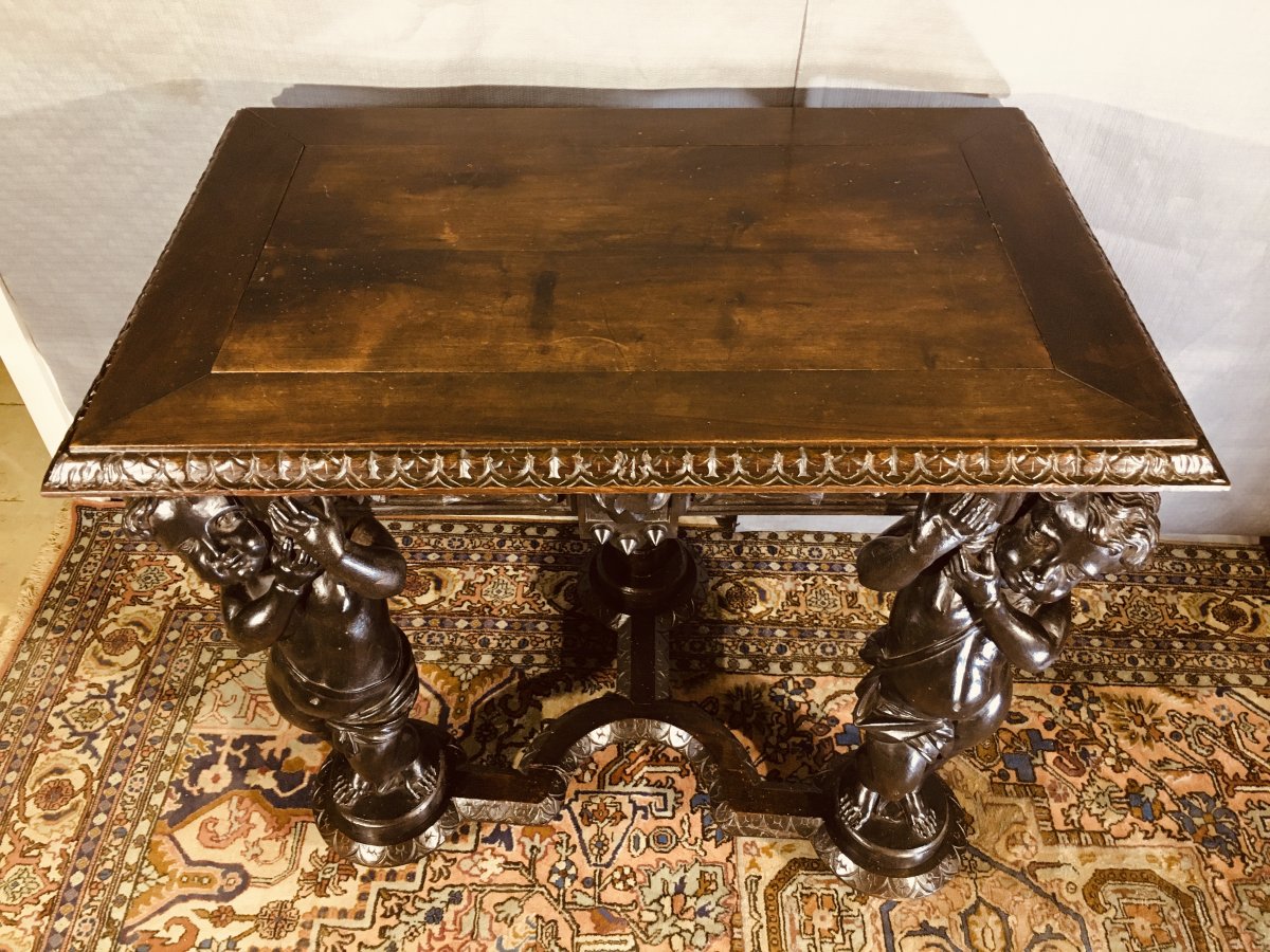 Console With Puttis, Early Nineteenth Century-photo-5