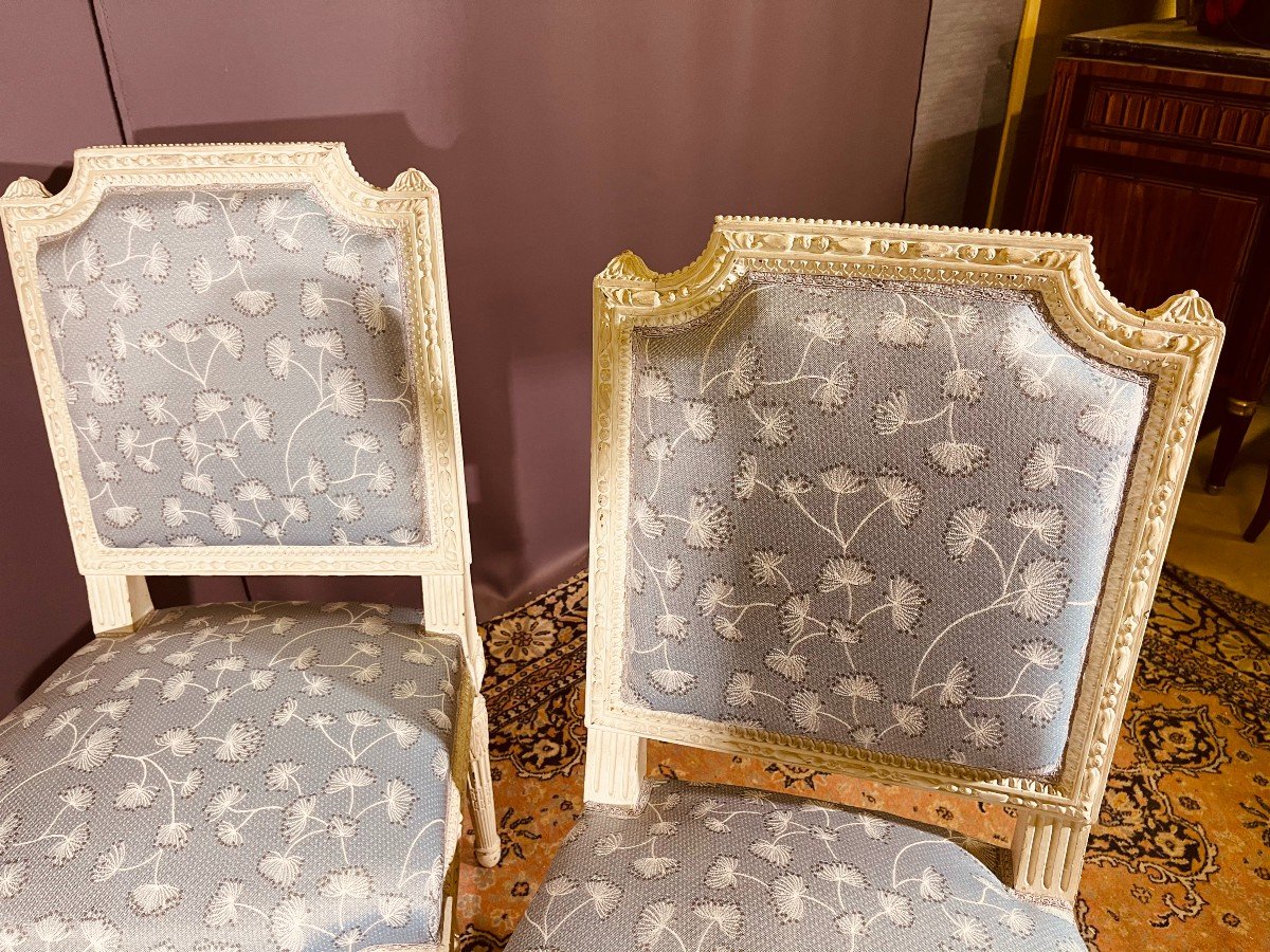 4 Chaises Louis XVI , Modèle de JACOB -photo-3