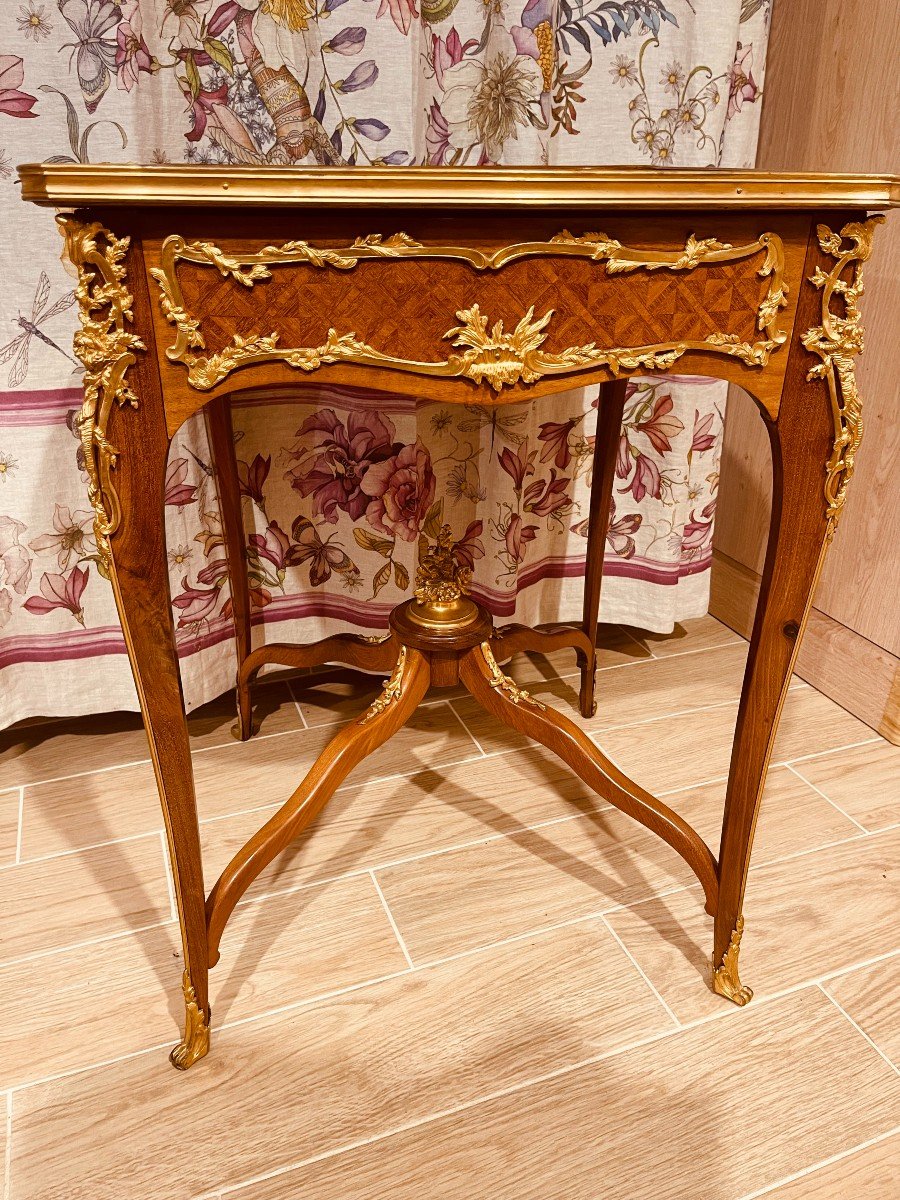 Table De Salon Style Louis XV , Epoque Fin XIXe -photo-8