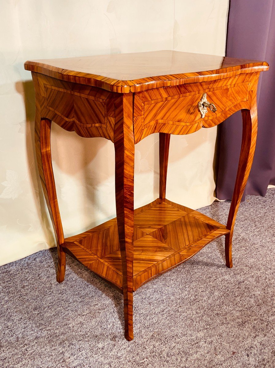 Worker Table In Marquetry, Epoque Nineteenth Century-photo-2