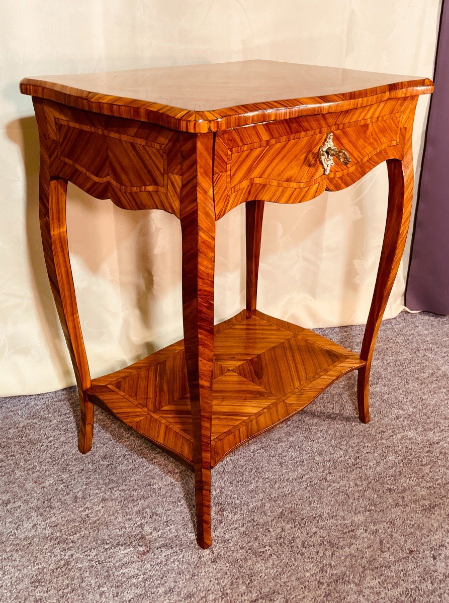 Worker Table In Marquetry, Epoque Nineteenth Century-photo-8