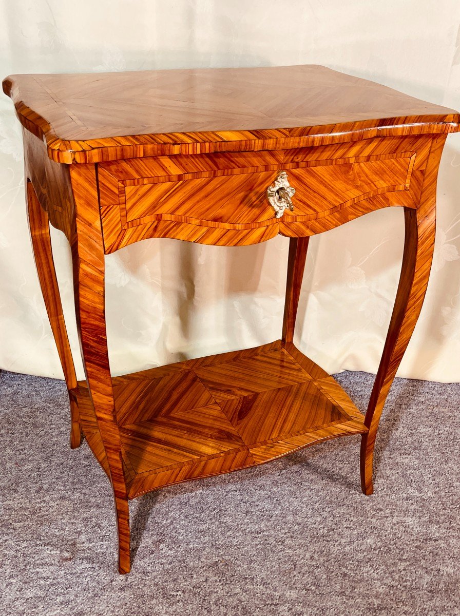 Worker Table In Marquetry, Epoque Nineteenth Century