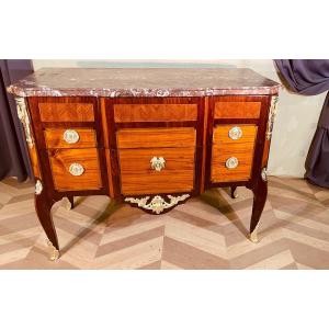 Satin Commode, Stamped P. Roussel (1723-1782) 18th Century Period 