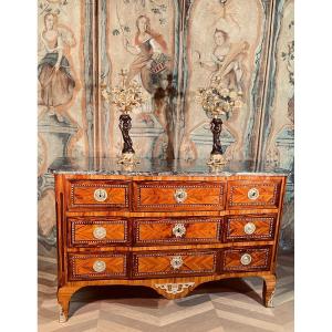 Chest Of Drawers Stamped F. Bury (1740-1795) 18th Century 