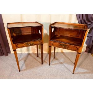 Pair Of Tables, Stamp Hache Fils In Grenoble 