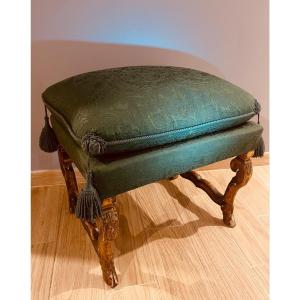 Regency Period Stool With Cushion, Early 18th Century 