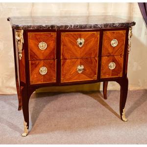 Louis XVI Chest Of Drawers, Jb Hedouin Stamp, 18th Century 