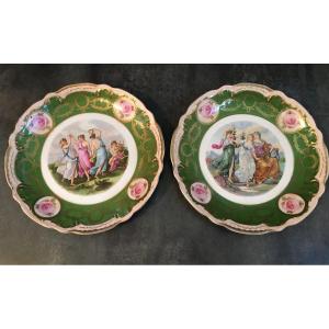 Paire d'Assiettes en Porcelaine 