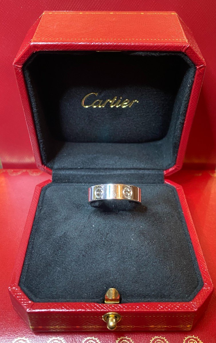 Proantic Cartier Large Love Ring White Gold Size 60