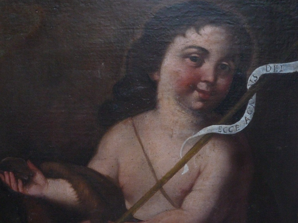 Painting Representing Saint John The Baptist-photo-2