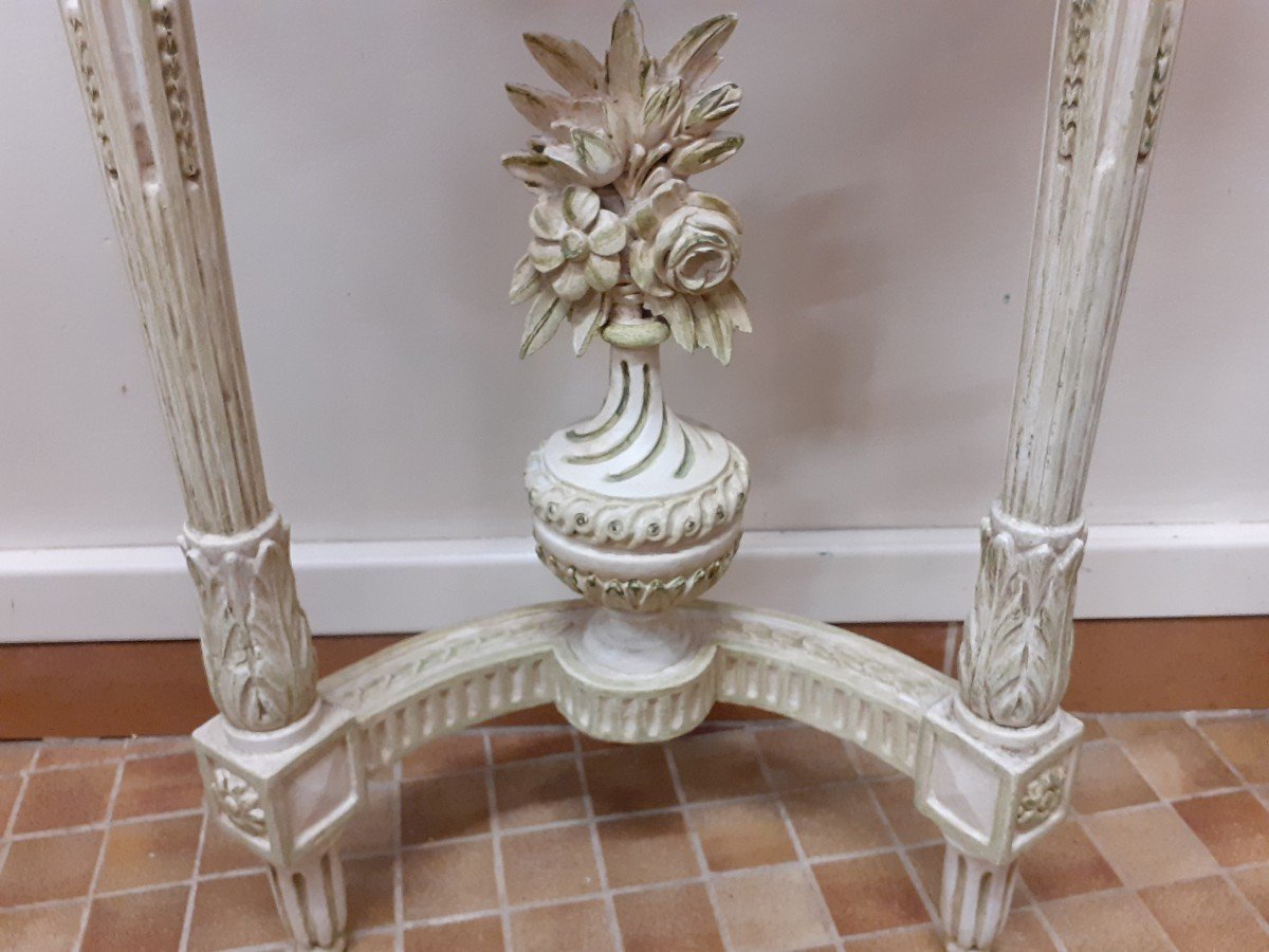 Louis XVI Style Painted Wooden Console-photo-1