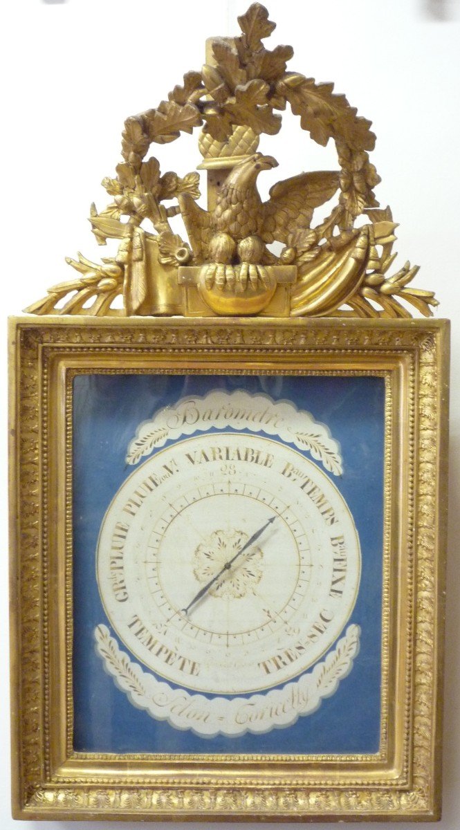 Empire Period Barometer In Gilded Wood