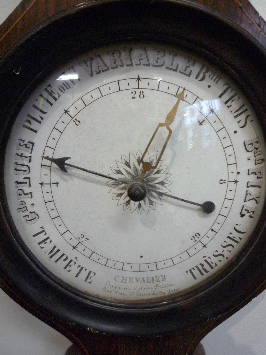 Barometer In Varnished Wood From The Louis-philippe Period In Working Order-photo-2