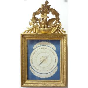 Empire Period Barometer In Gilded Wood