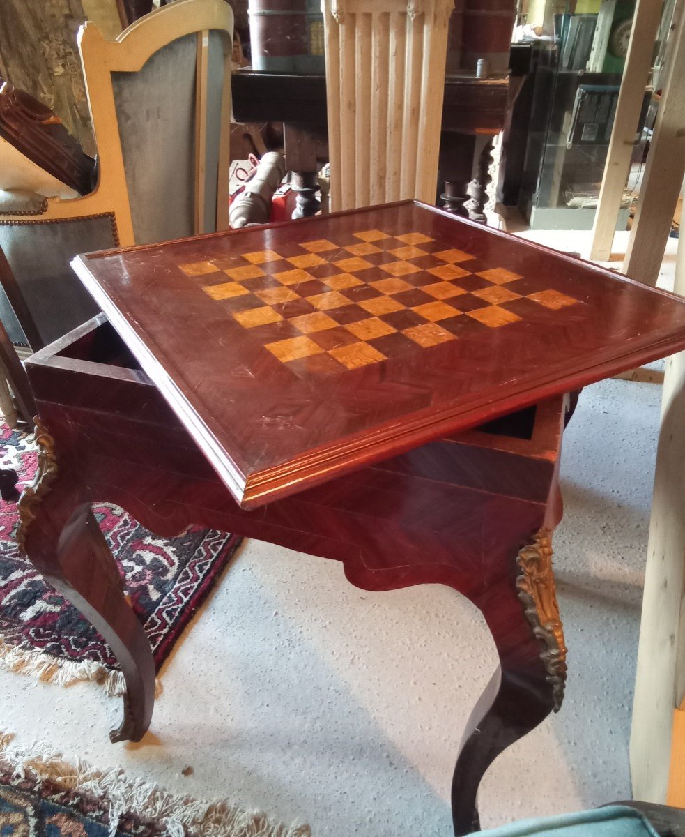 Louis XV Style Games Table.-photo-2