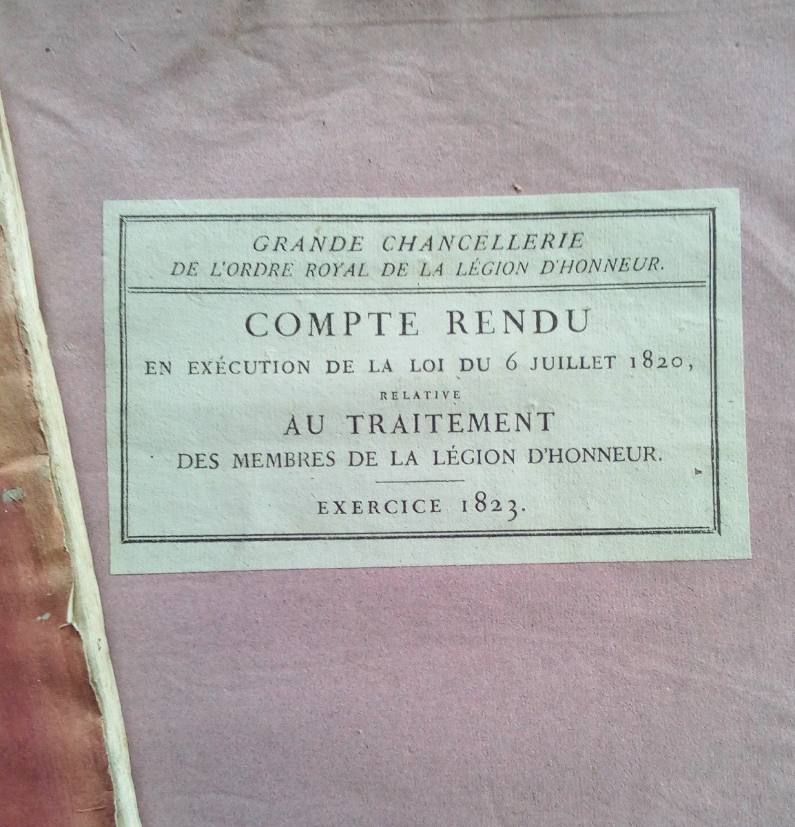Legion Of Honor . Archives Grand Chancellery Of The Royal Order Of The Legion Of Honor 1823...-photo-8