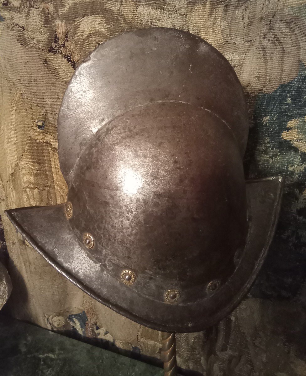 Casque '' Morion à Crète '' De Fantassin Sous La Renaissance . Epoque XVI ème-photo-3