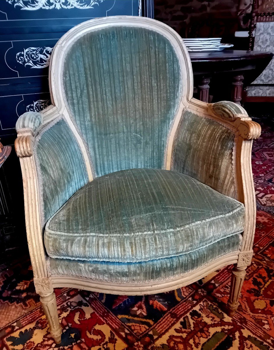 Bergère Style Louis XVI . d'époque XIX ème. 