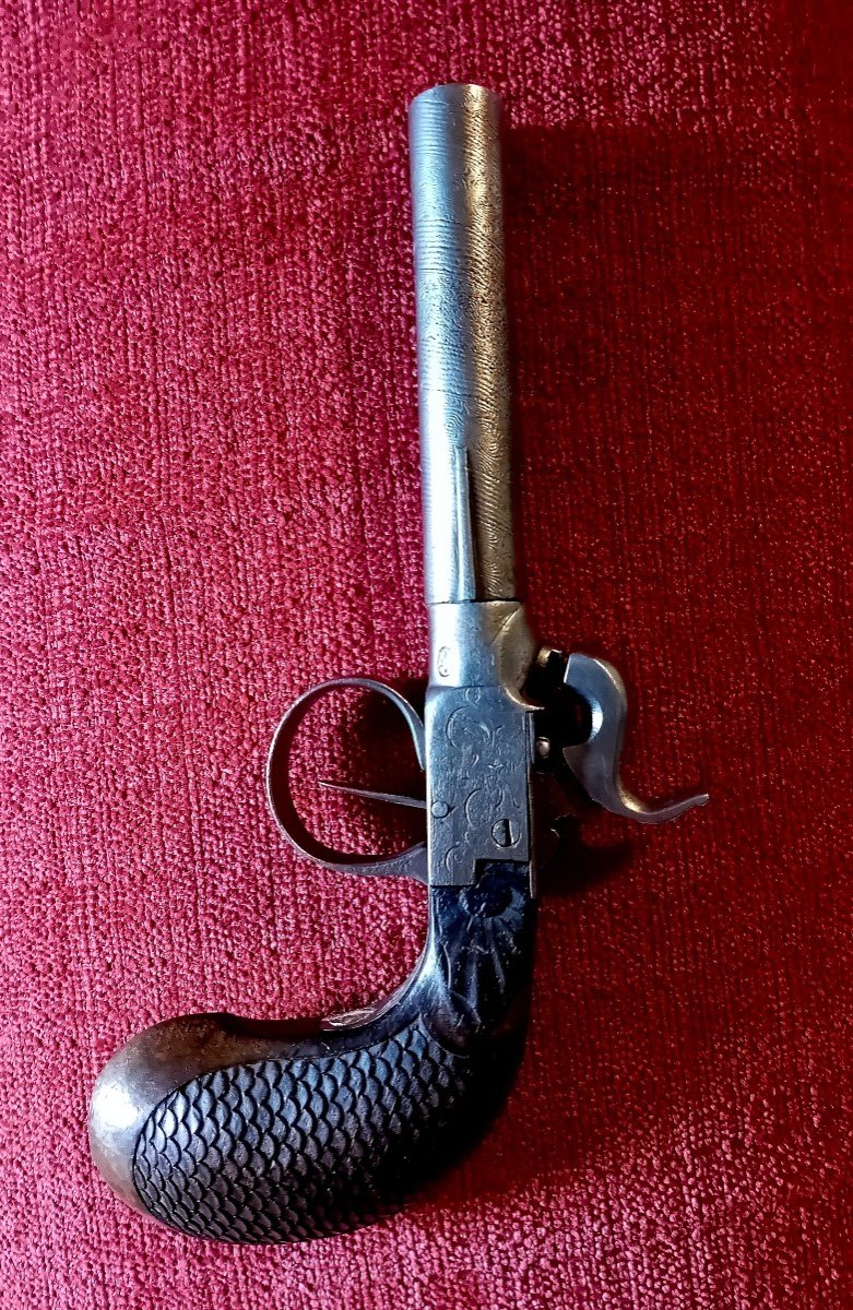 Travel Pistol In Chest Circa 1830-photo-2