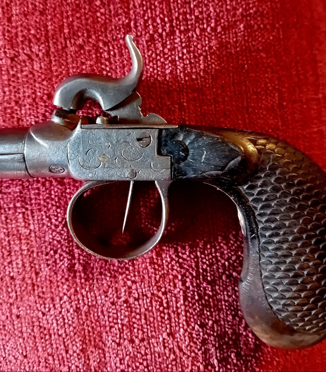 Travel Pistol In Chest Circa 1830-photo-3